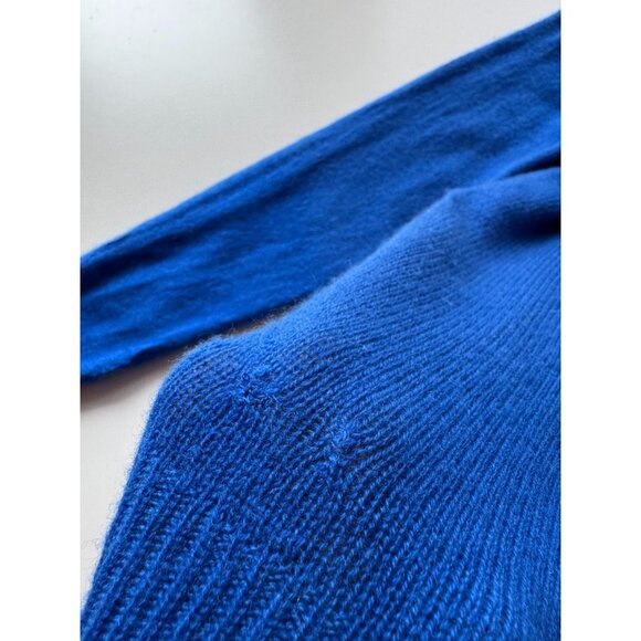 THEORY Karenia L Royal Blue 100% Cashmere Knit Oversized Sweater, Size P/S - Picture 10 of 16
